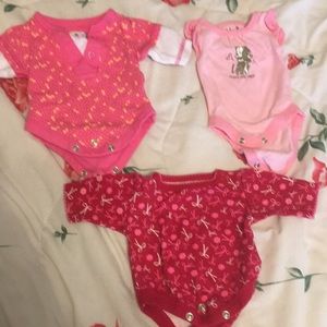 3 preemie onesies